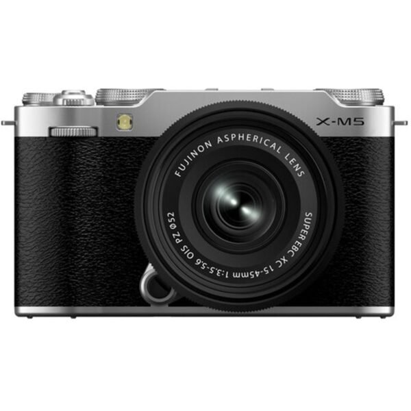 FUJIFILM X-M5 Mirrorless Camera w/ XC 15-45mm F3.5-5.6 Lens (Silver)