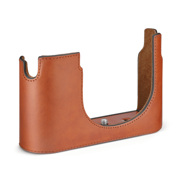 Leica Leather Half Case for Q3 Camera - Cognac