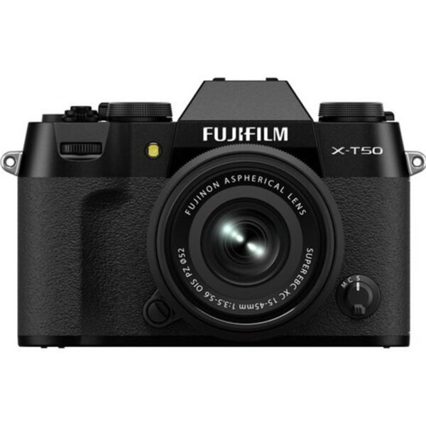 FUJIFILM X-T50 Mirrorless Camera w/ 15-45mm F3.5-5.6 Lens (Black)