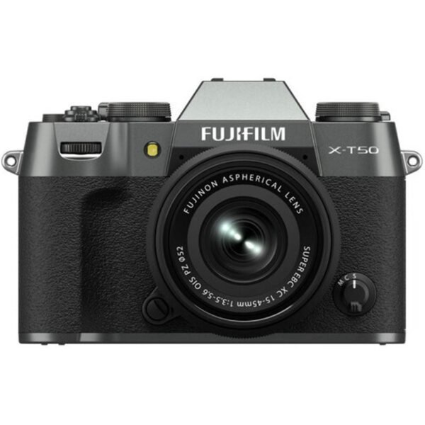 FUJIFILM X-T50 Mirrorless Camera w/ 15-45mm F3.5-5.6 Lens (Charcoal Silver)